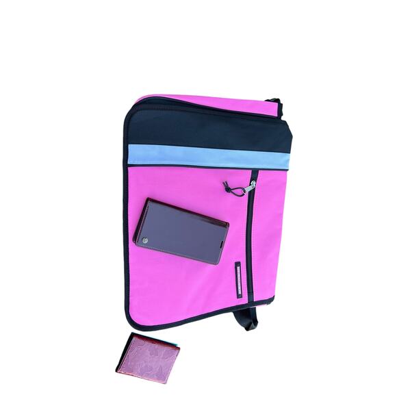Pink Travel Messenger Laptop Commuter TravelMaker Bag with Adjustable Strap NEW - Picture 5 of 16
